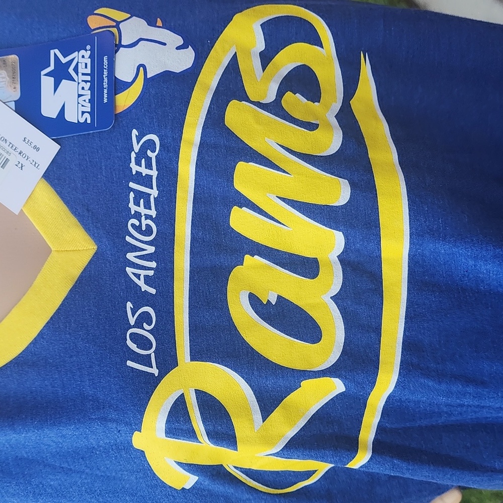 Starter LOS ANGELES RAMS Blue and Yellow Sweatshirt 2XL NWT - Picture 5 of 5